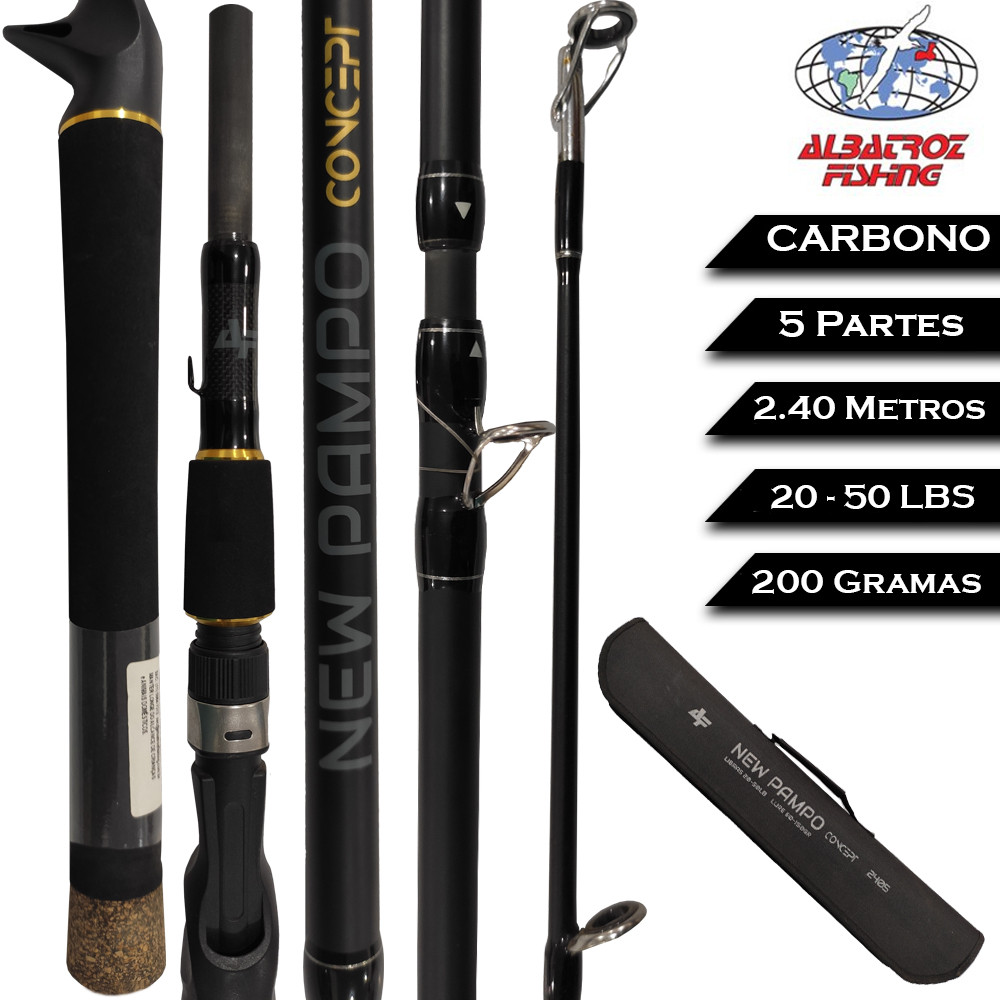 Vara Carretilha New Pampo Concept 2.40M 20-50LBS - Albatroz Fishing