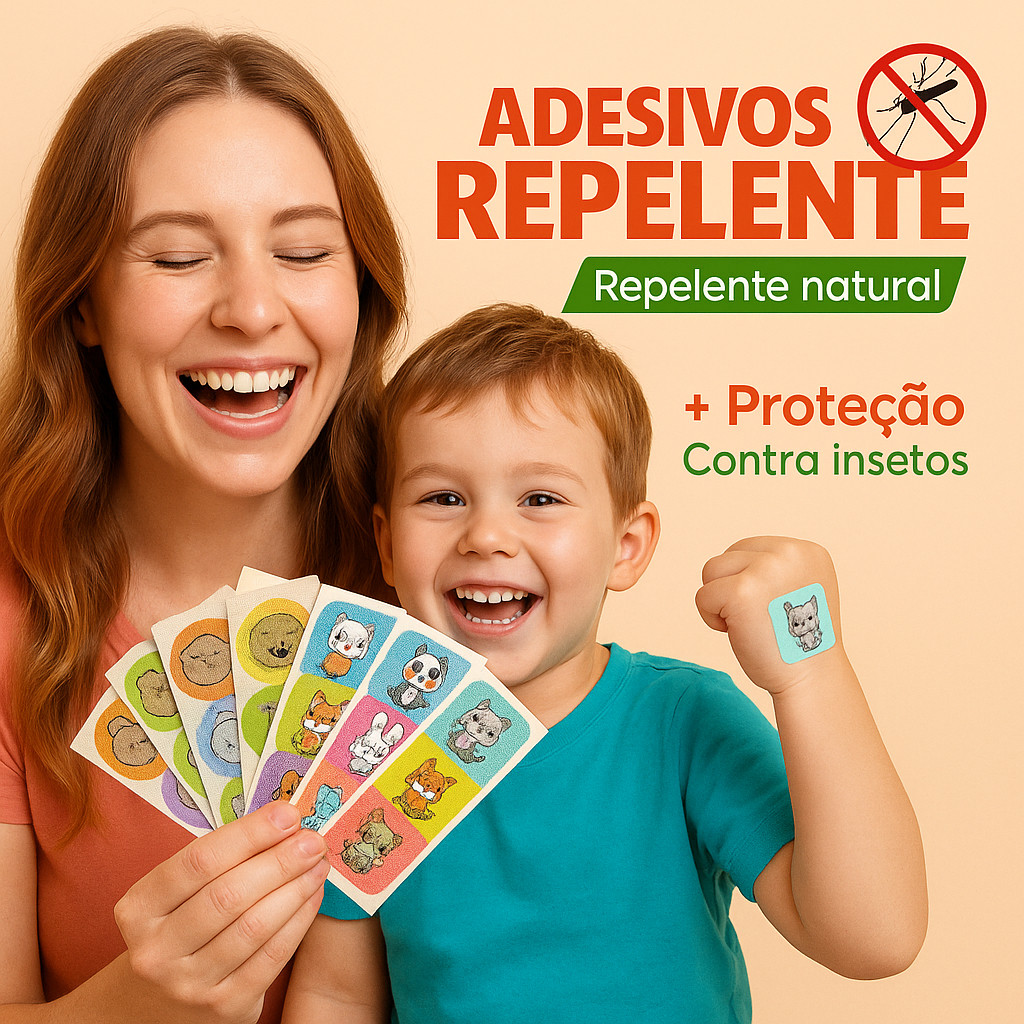 Adesivo Repelente Infantil 36/72/108/144 Mosquito Repelente Natural Citronela Infantil em Oferta na Shopee