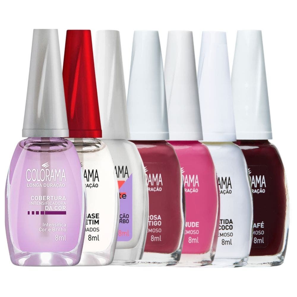 Kit Esmalte Colorama Completo com 7 Cores Clássica em Oferta na Shopee