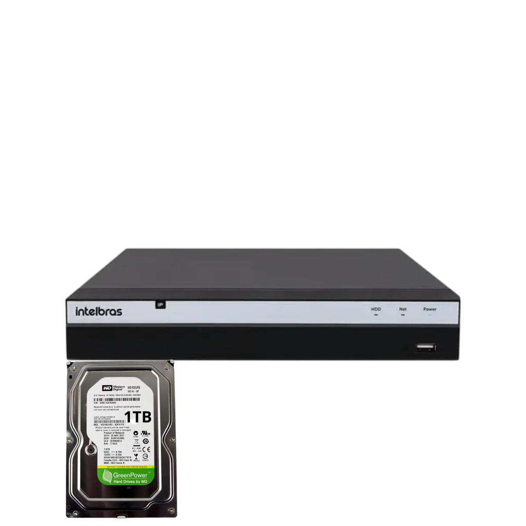 Gravador Intelbras Nvd 3316 16 Canais Full Hd Ip 4k Nvd 3316 C/Hd
