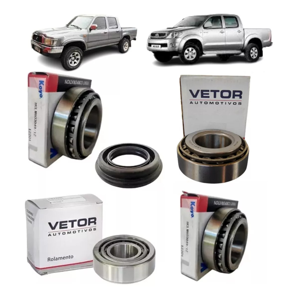 Kit 4 Rolamento Diferencial Traseiro Dana Toyota Hilux 92-15