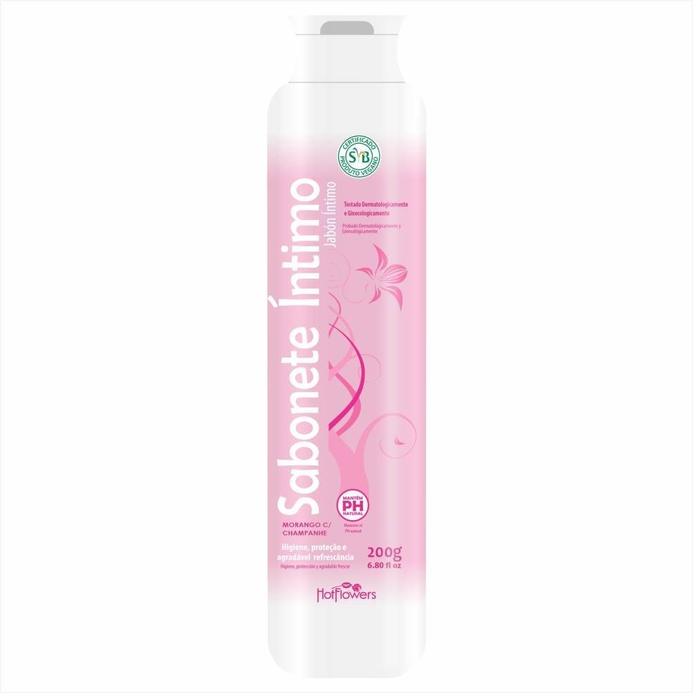 SABONETE ÍNTIMO MORANGO COM CHAMPANHE UNISSEX  200ml
