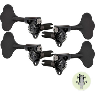 Tarraxa Baixo Gotoh Gbu510c-9 Compacta 2x2 Jazz Bass Preta