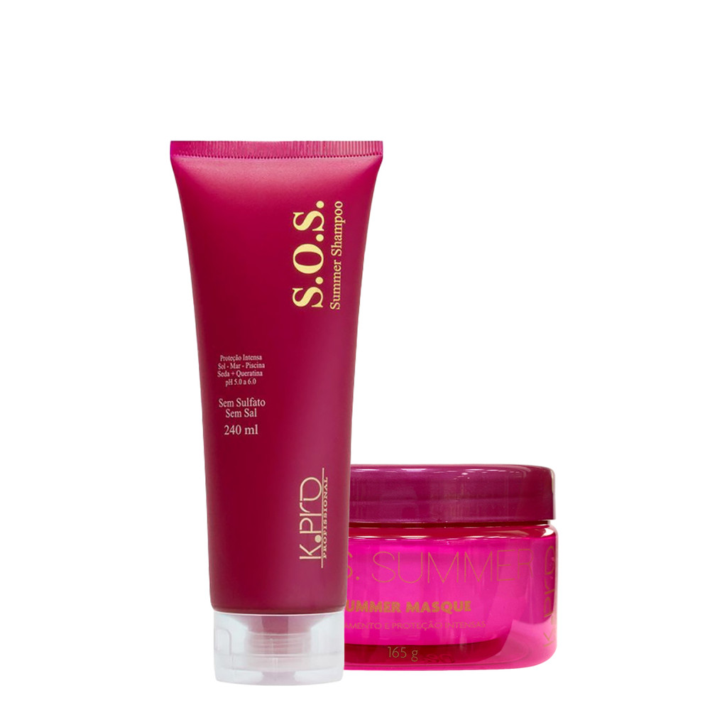 Kit K.Pro S.O.S. Summer Shampoo e Máscara (2 produtos) em Oferta na Shopee