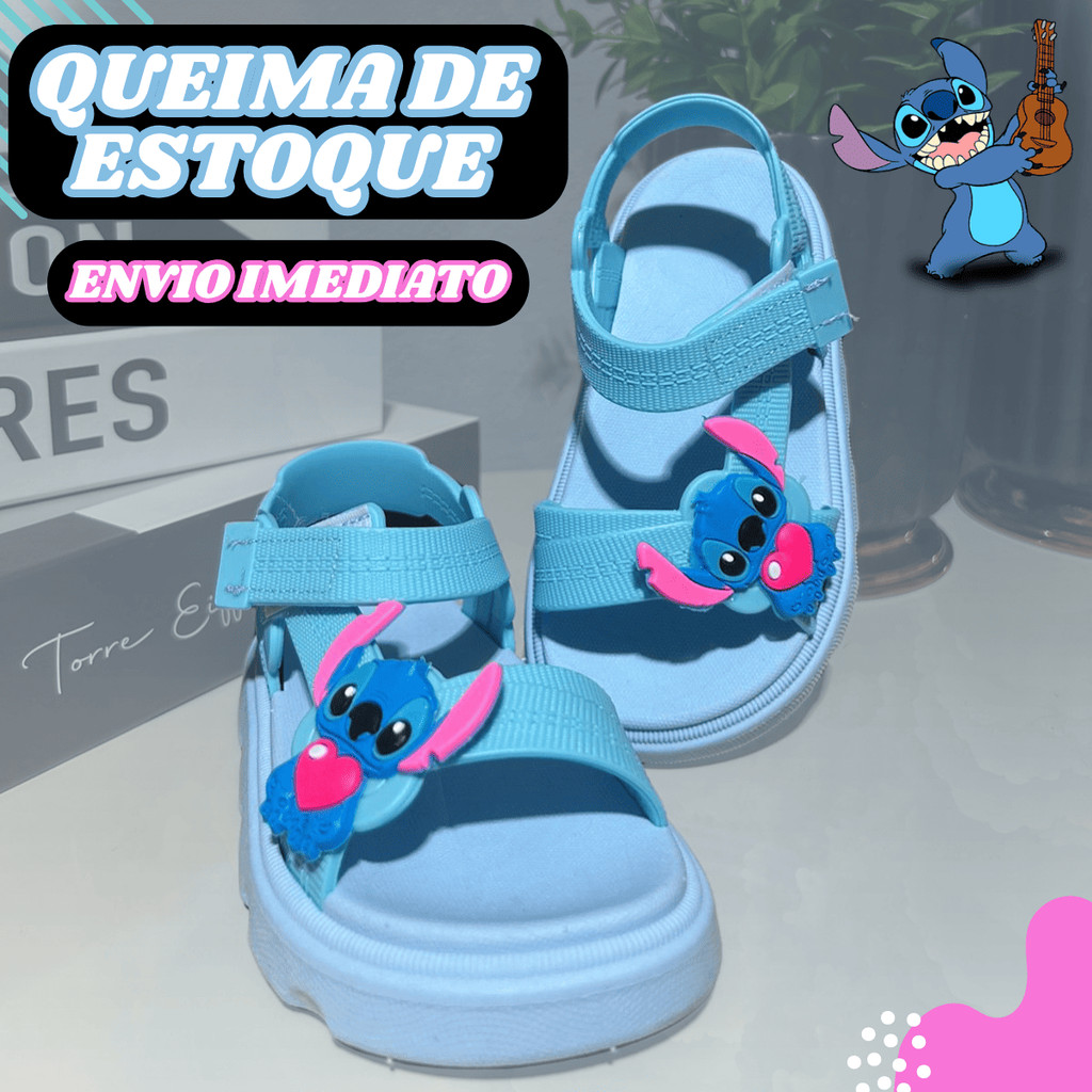 Sandalia Stitch Menino Menina Super Leve e Estilosa