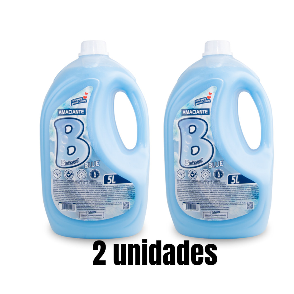 Kit 2 Unidades Amaciantes de Roupas Perfumado Blue 5 Litros Barbarex - Home & Living