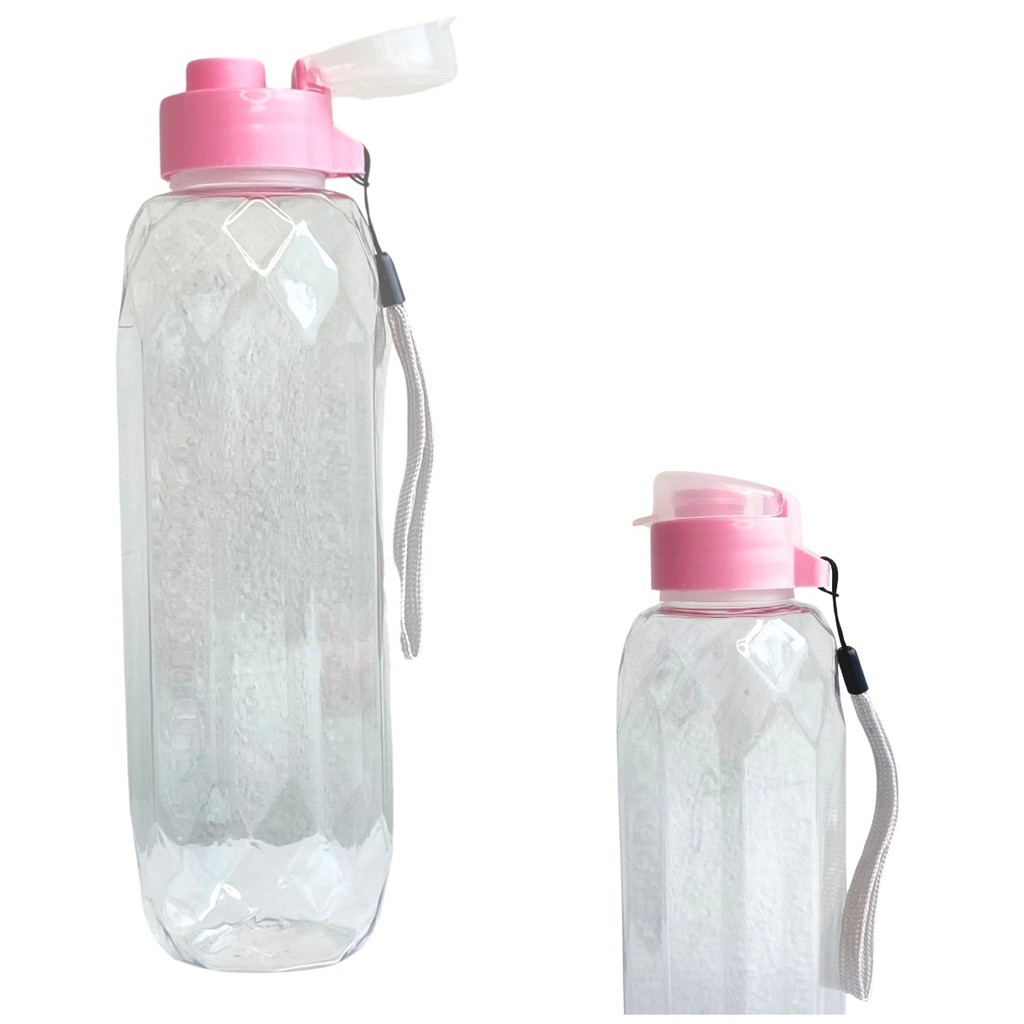 Kit 10 Garrafa Squeeze De Plástico Água Academia Escola 600ml ROSA