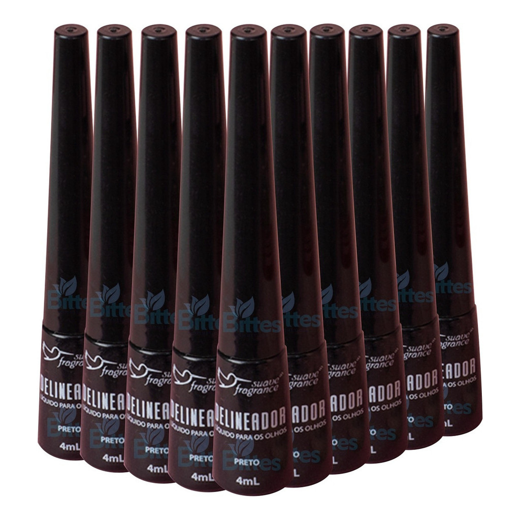 10 Delineador Líquido Preto Suave Fragrance Atacado
