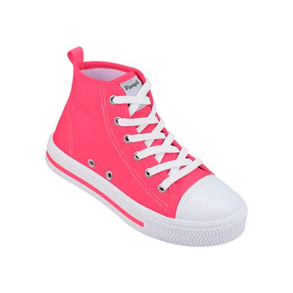 TÊNIS INFANTIL EASY PINK CANO ALTO PAMPILI REF:729010 28/35 (Produto Original)