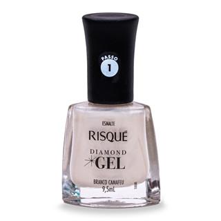 Esmalte Risqué Diamond Gel Branco Camafeu Cremoso 9,5ml em Oferta na Shopee