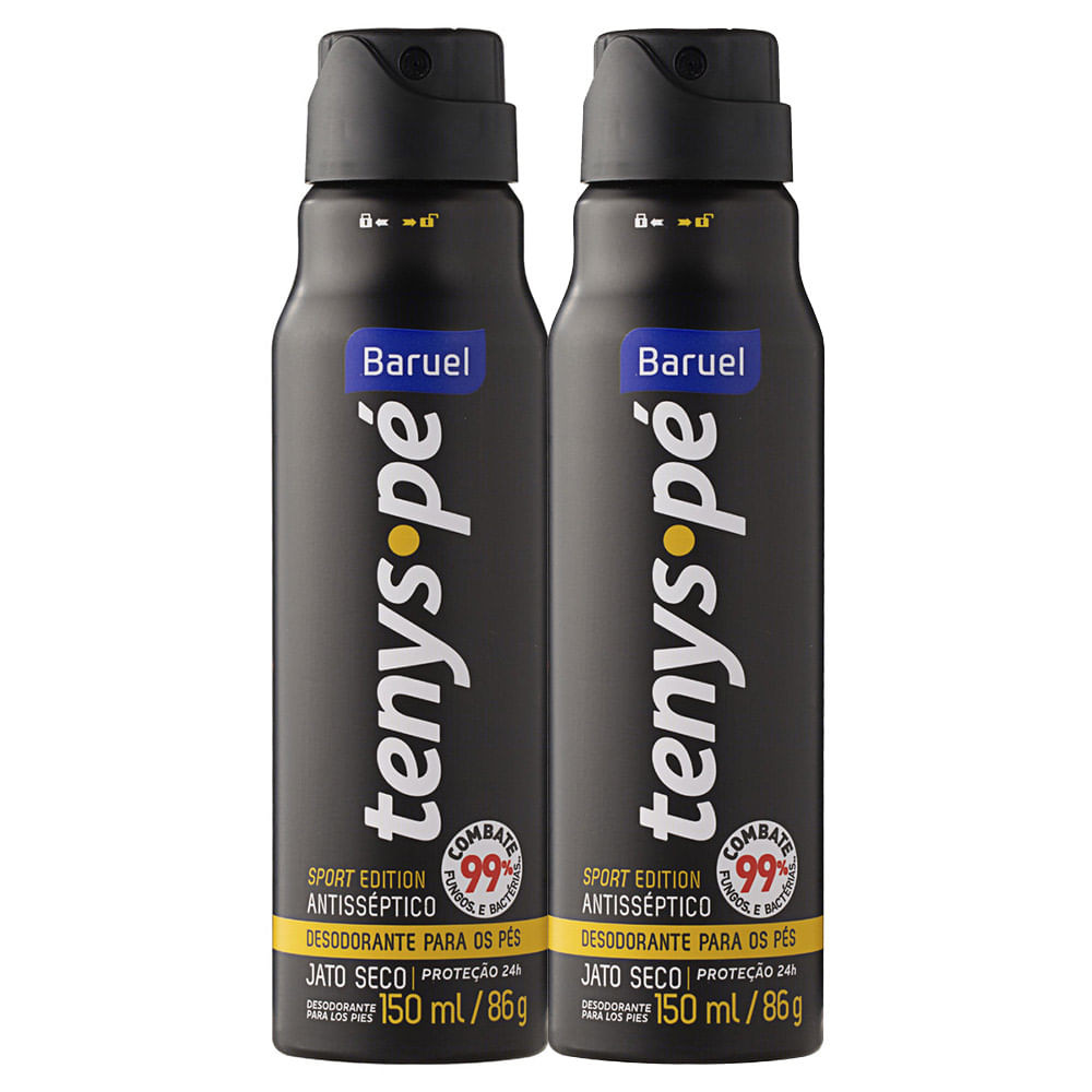 Tenys Pé Baruel Jato Seco Sport Edition 150ml | Kit com duas unidades - Beauty