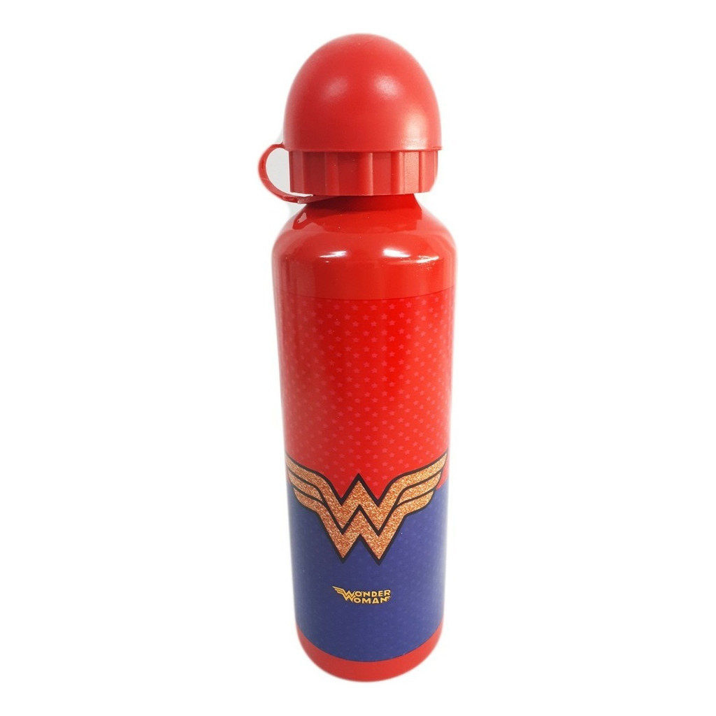 Garrafinha Infantil Mulher Maravilha Squeeze Escolar 500ml