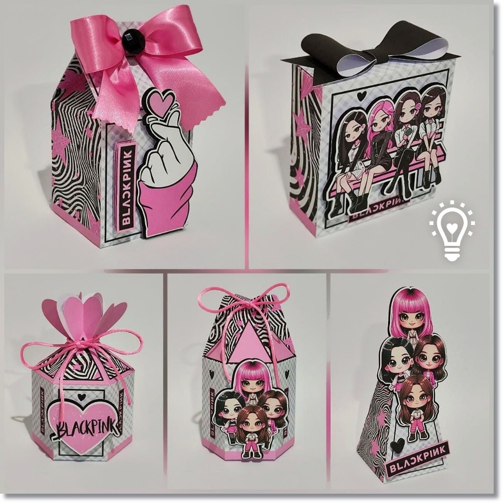 KIT FESTA BLACK PINK - PEGUE MONTE - LEMBRANCINHAS INFANTIL - CAIXINHAS PERSONALIZADAS
