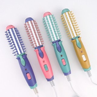 Mini Escova Modeladora Portátil Bivolt Alisadora Enrola Cabelo Aquecimento Rápido Compact…