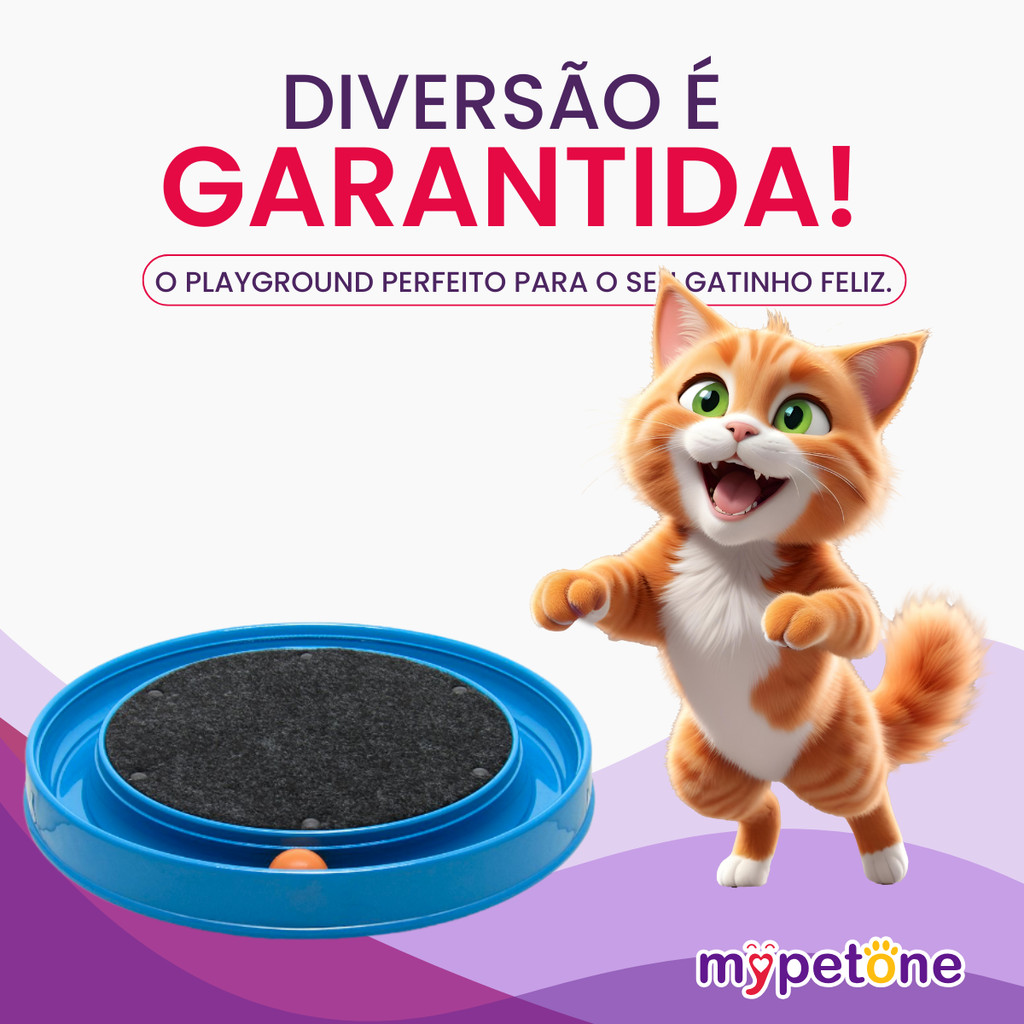 Arranhador Gato Redondo Furacão Pet - Azul