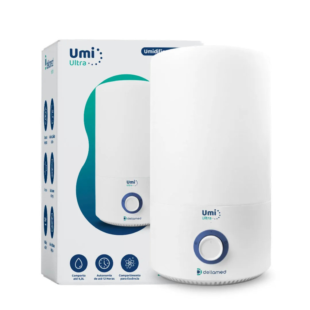 Umidificador de Ar Grande Ultrassônico 4,3 Litros Umi Ultra Dellamed Bivolt em Oferta na Shopee