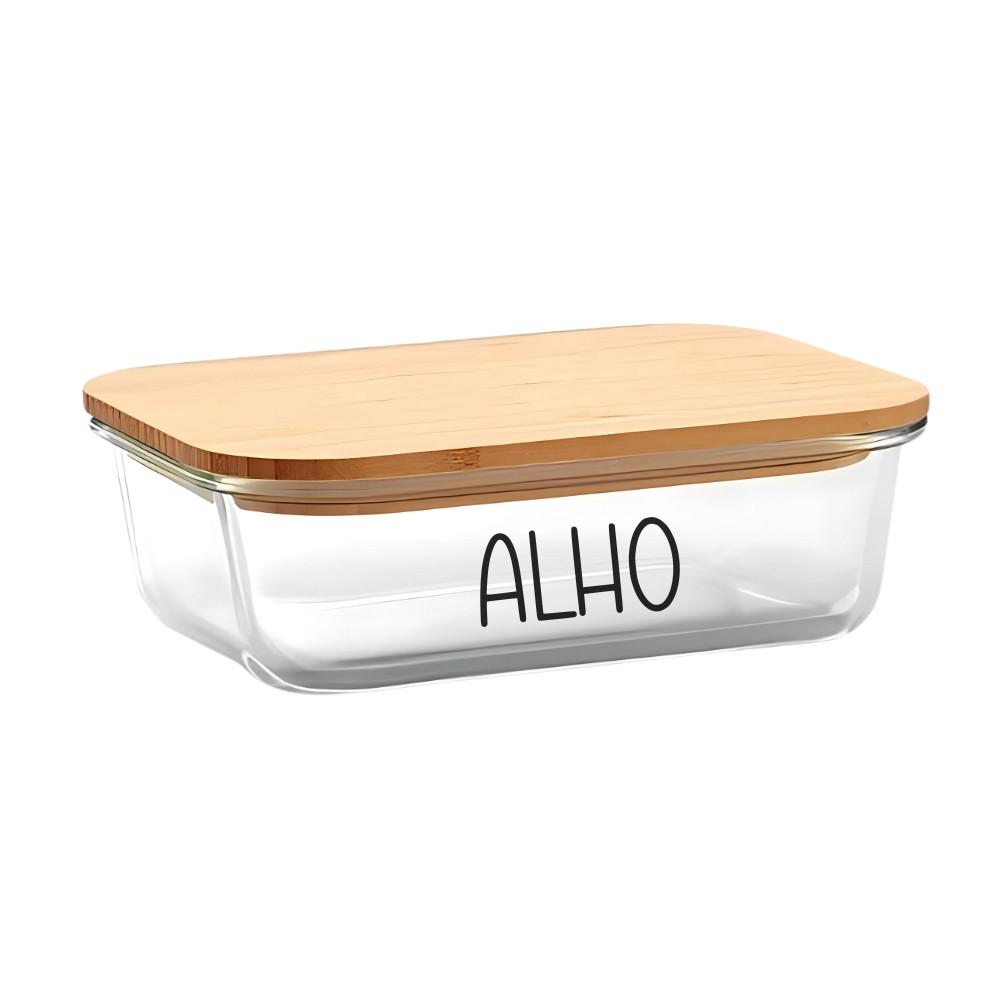 Pote Hermético Vidro (370 ml) Alho