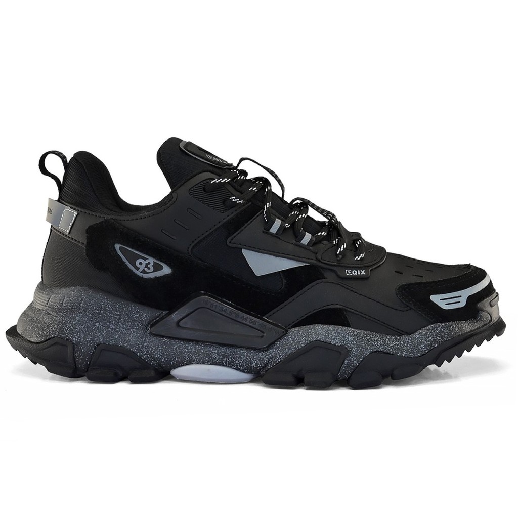 Tênis Qix Trek Out Door Preto Inovador Robusto Sola Mescla