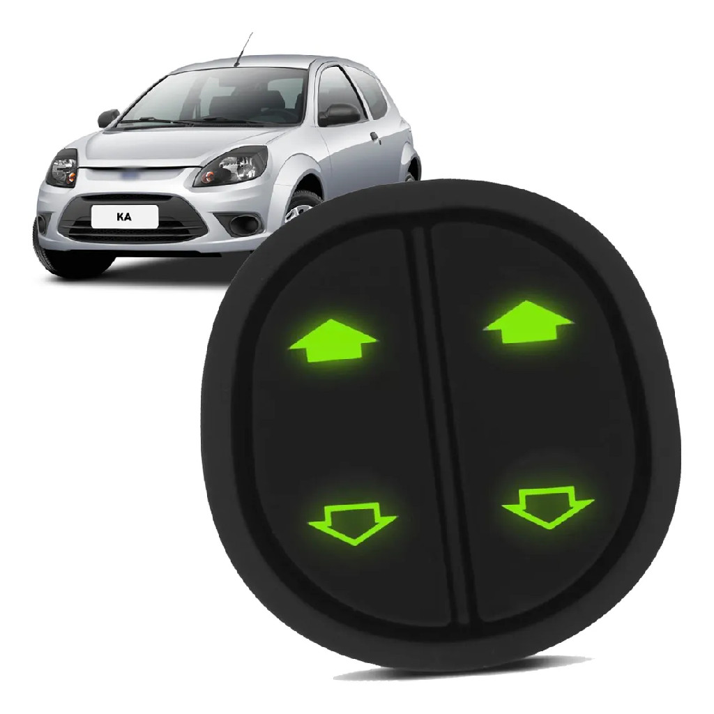 Interruptor Botão Vidro Elétrico Ford KA 2008 Até 2014 Duplo