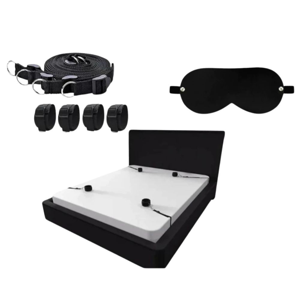 KIT Algemas de Prender Na Cama Serve Todas Camas Bondage Bdsm Premium SEX SHOP em Oferta na Shopee