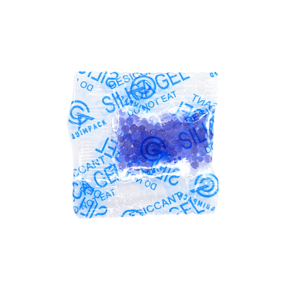 2kg Sílica Gel azul 1 a 3mm sachê em Filme BOPP aprox. 1g QUIMPACK 