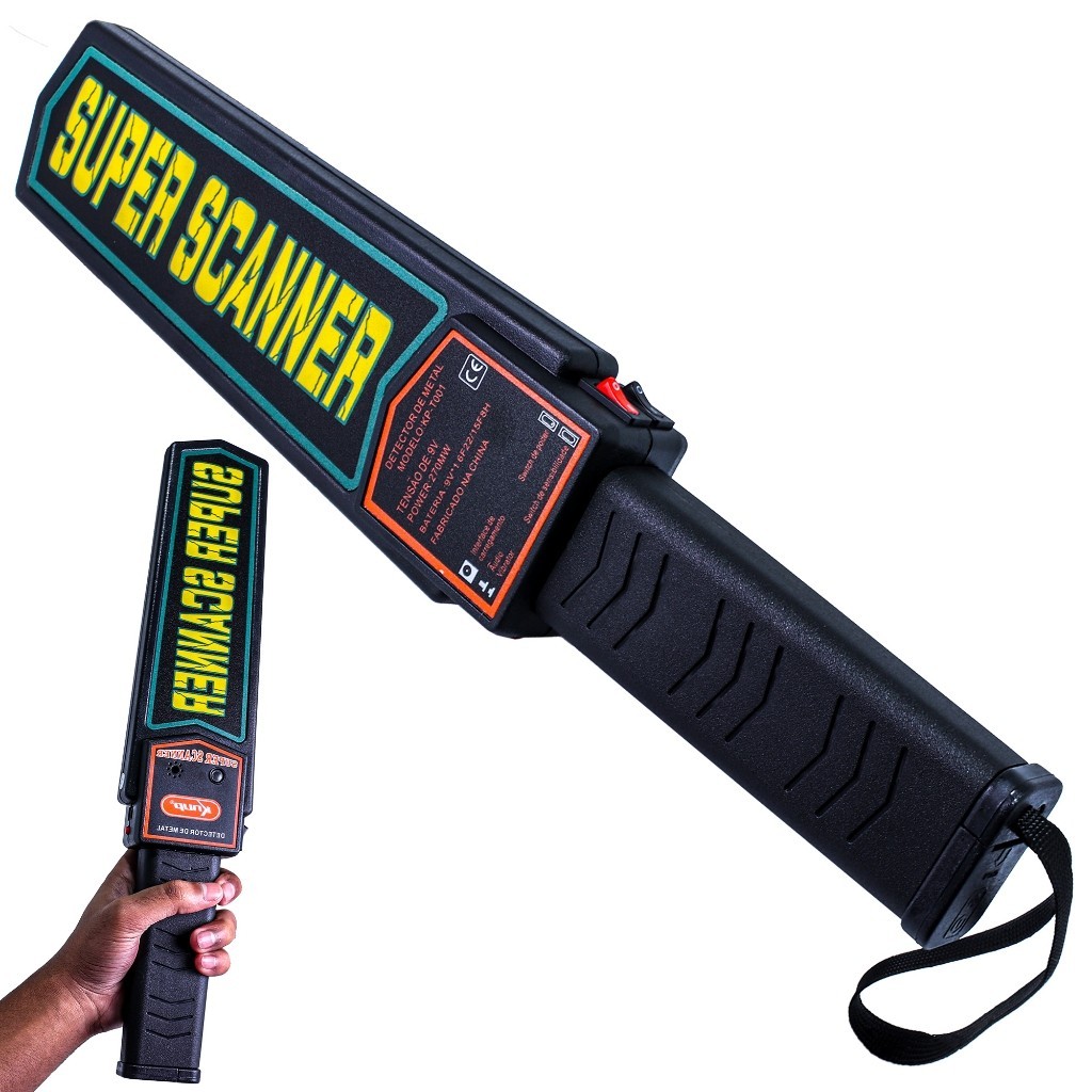 Detector De Metal Aço Portátil Scanner Tático Segurança Eventos Alta Segurança Profissional
