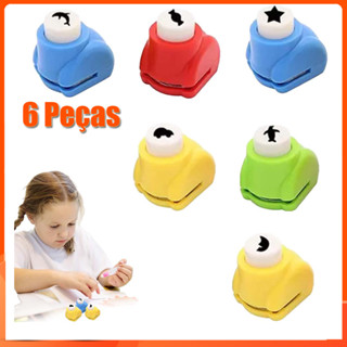 6 Peças Furador Vazador Corta Papel Eva Formas  10mm Scrapbook lua carro estrela golfinho pinguim doce em Oferta na Shopee