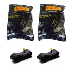 Par Câmara De Ar Bicicleta Mtb Pirelli Aro 29x1.75/2.35 Válvula Bico Grosso 48mm