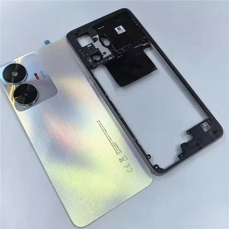 Carcaça Completa Para Realme C55 Capa Traseira + Moldura Intermediária + Chave Lateral + Lente De Vidro Da Câmera em Oferta na Shopee