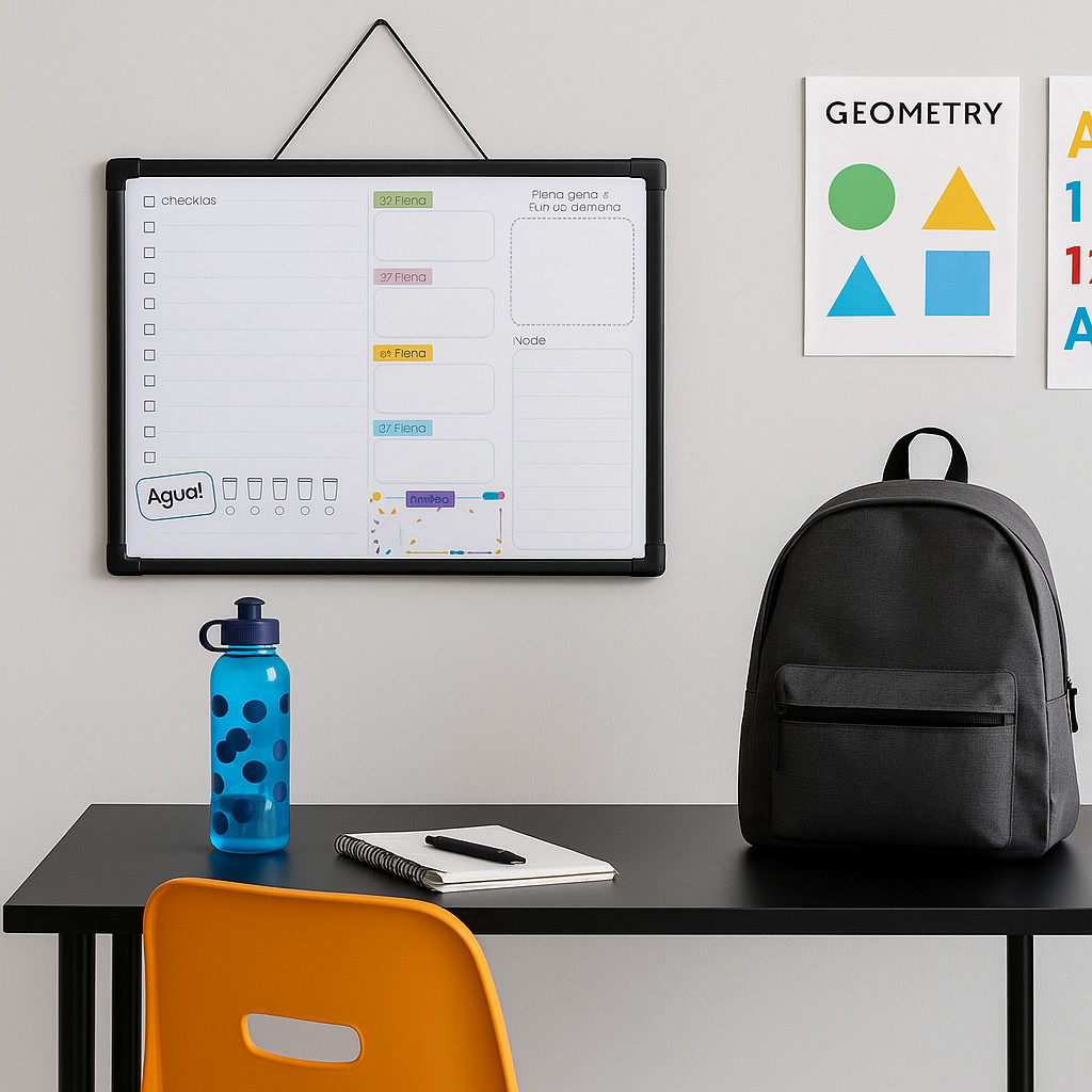 Quadro Magnético c/ Checklist Agenda Semanal Imã Notas