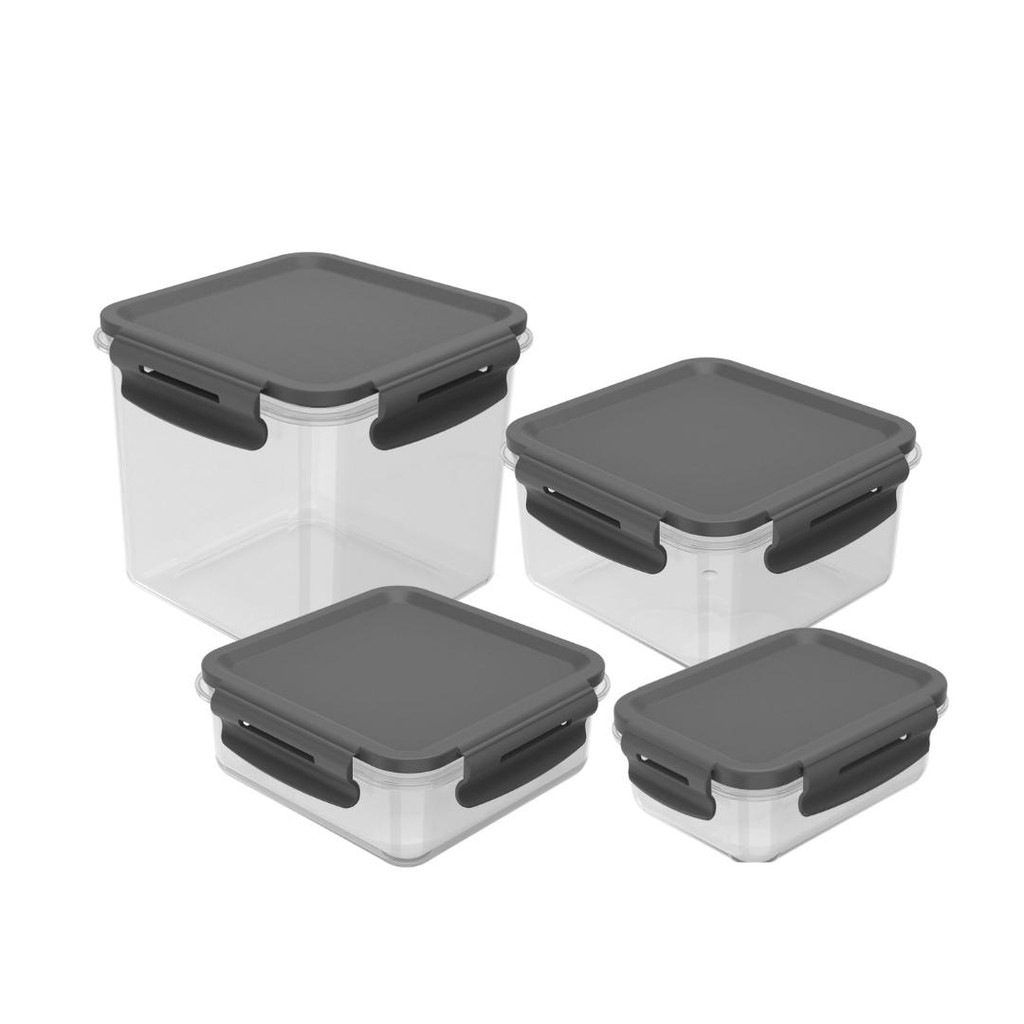 Kit 4 Potes Herméticos OU Click- Chumbo - Home & Living