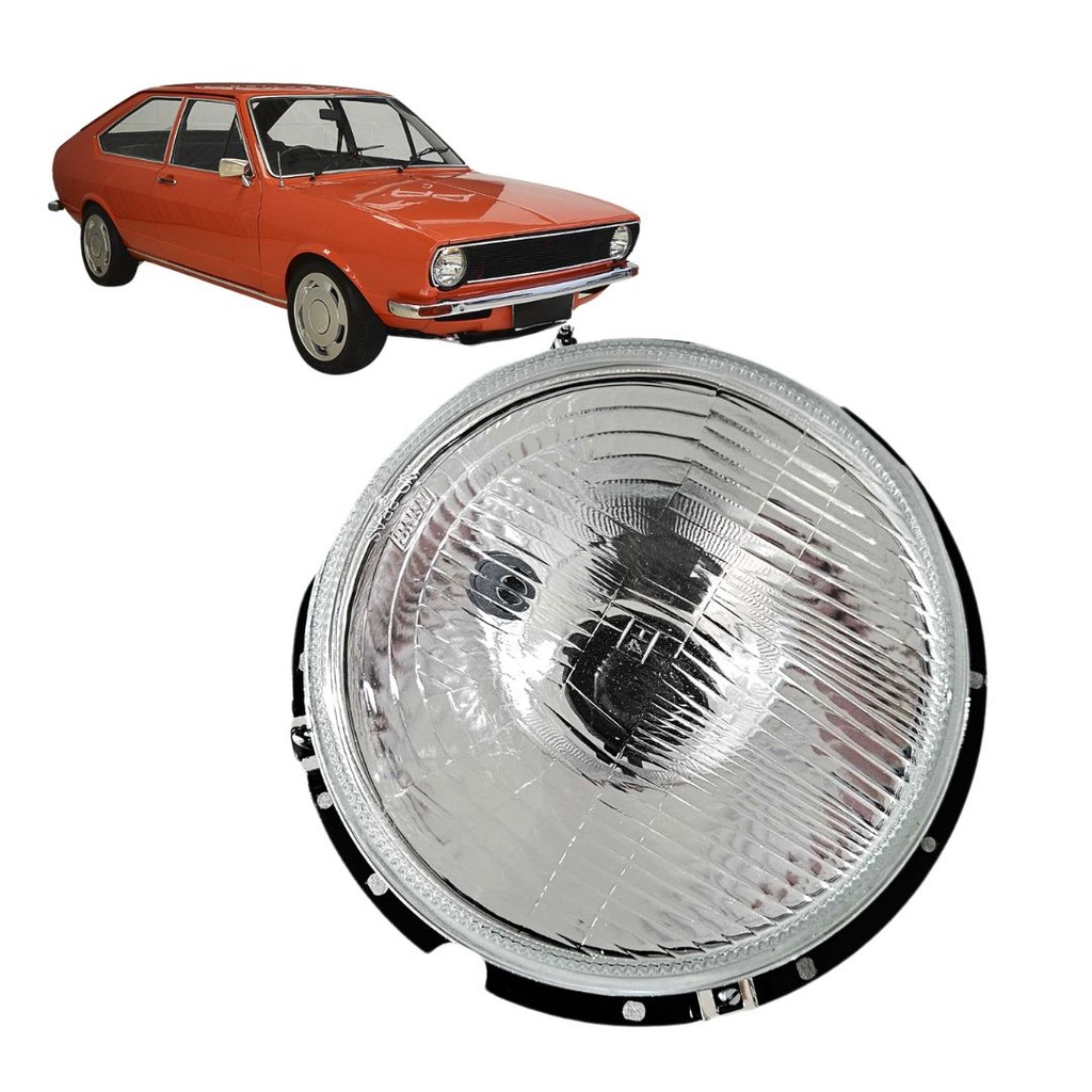 Farol Dianteiro Principal Com Meia Luz Vidro Para Volkswagen Passat Ls 1974 a 1978 Nino 113941031