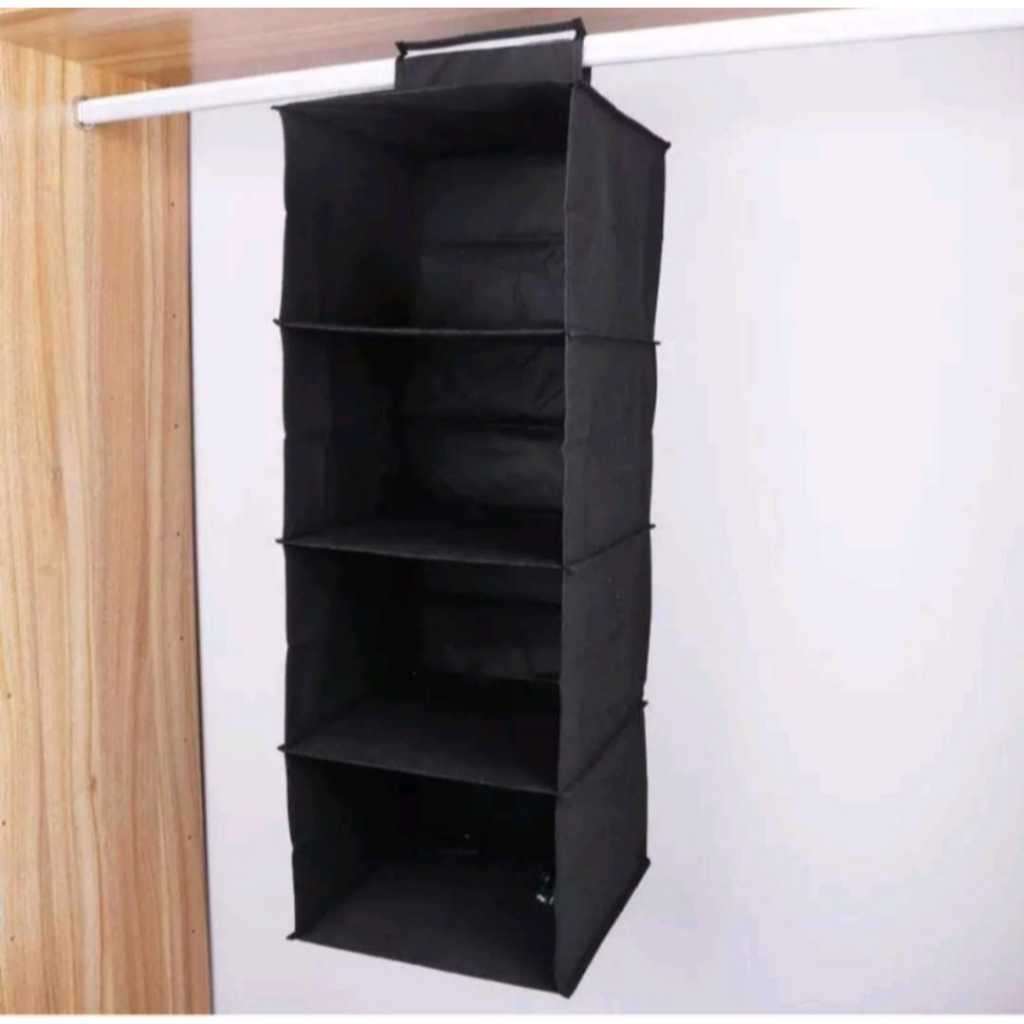 Organizador Multiuso Suspenso 4 divisórias Para Armário Guarda Roupa - Envio 24hrs! em Oferta na Shopee