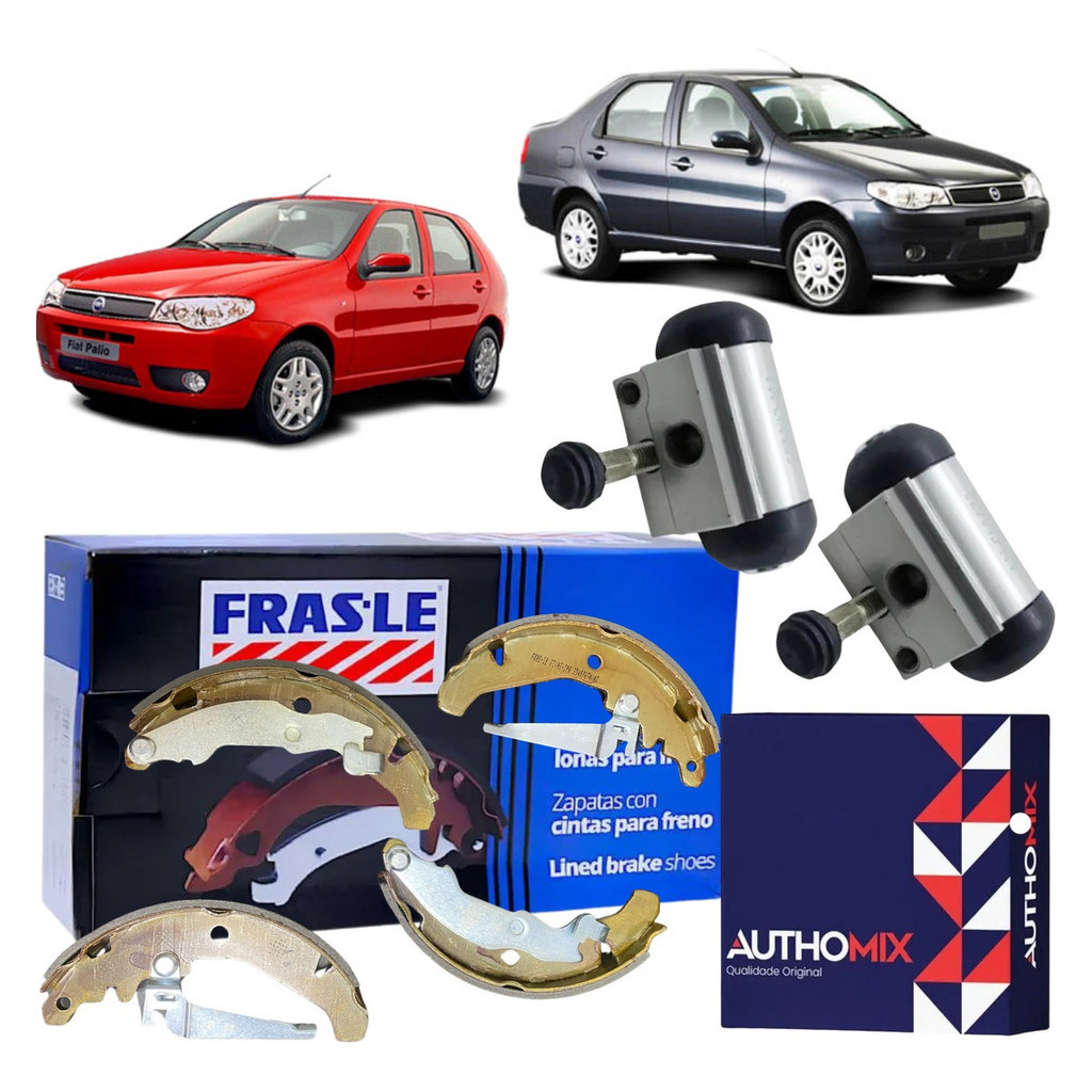 Kit Sapata + Cilindro Lona Freio Traseiro Fiat Palio Frasle
