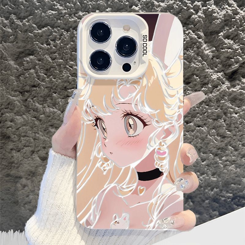 Anti-impacto silicone Capinha capa Fosco American Girl Soldier para iPhone 13 12 7 11 14 8 16 15 pro max plus case