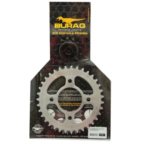 KIT COROA E PINHÃO DURAG DAFRA NEXT 250 13/35 520 AÇO 1045