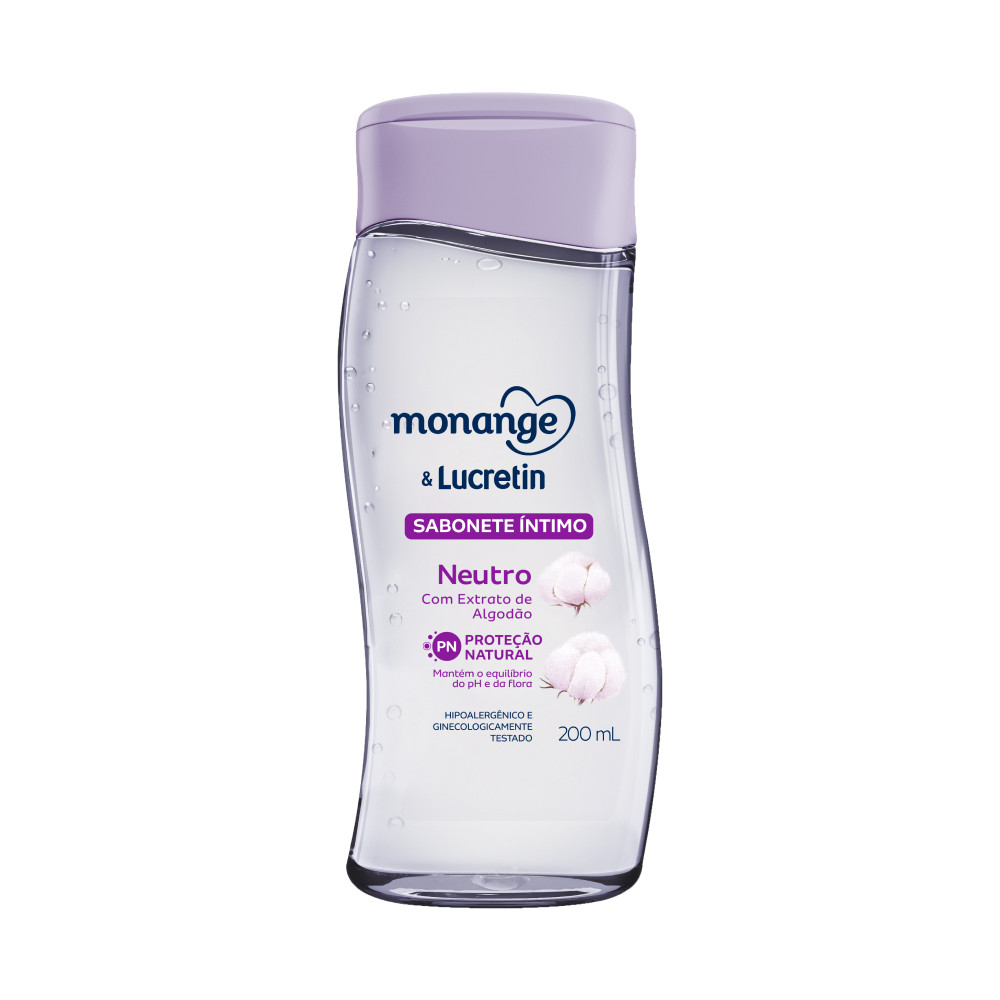 Sabonete Líquido Íntimo Monange & Lucretin Neutro 200ml em Oferta na Shopee