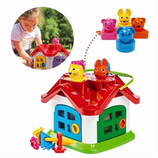 Brinquedo Casinha Didática com Chaves e Formas Geométricas Infantil em Oferta na Shopee