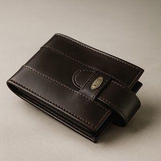 Carteira Couro Ecológico Fecho Fivela Notas CNH RG em Oferta na Shopee