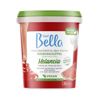 Cera Depilatória Hidrossolúvel Melancia Depil Bella 1,3kg em Oferta na Shopee