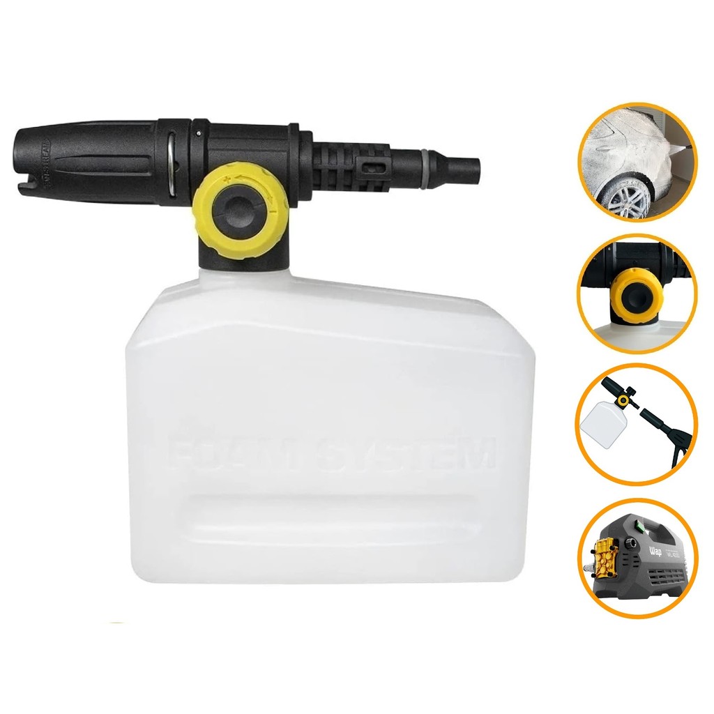 Canhão Espuma Snow Foam Difusor Aplicador Detergente Espuma Wap WL 4000 Lavadora Alta Pressão