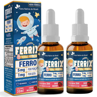 Kit 2 Ferrix Ferro Infantil Vitamina Gotas Kids Flora Nativa em Oferta na Shopee