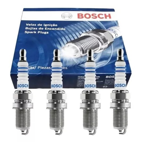 Kit com 4 Velas de Ignição GM Celta / Corsa / Classic 1.0 2002 a 2005 - SP27 BOSCH F000KE0P27
