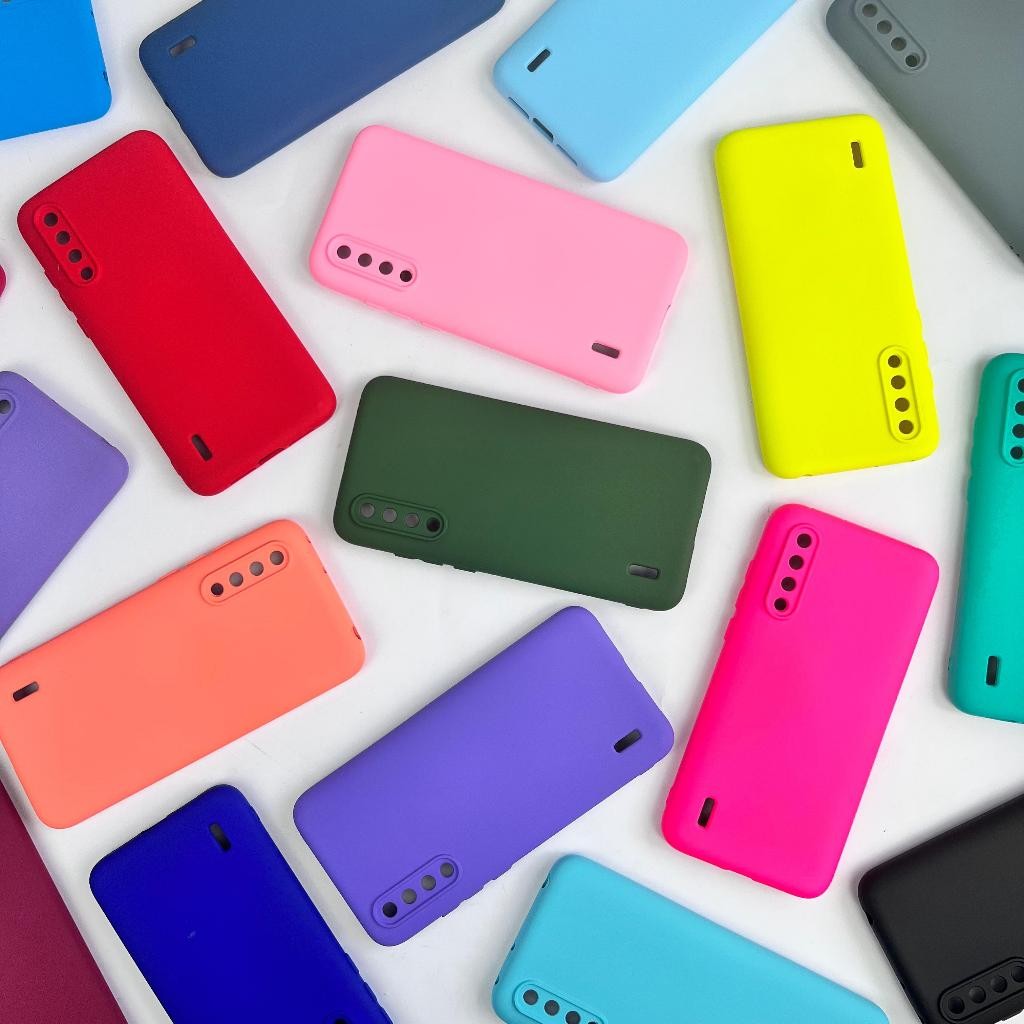 Case Capa Capinha Xiaomi Mi 9 Lite Silicone Aveludada Colorida Proteção de Câmera