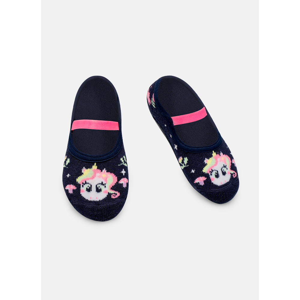 Meia Sapatilha Com Sola Emborrachada Bebê Menina Unicórnio Encantado - Puket em Oferta na Shopee