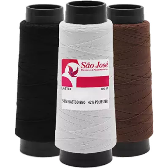 Lastex Fio Elástico 0,8 mm São José Rolo 100 metros