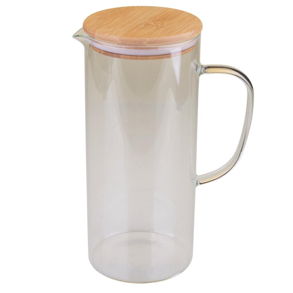 Jarra de Vidro 1.5L Eco com Tampa Bamboo Cazza - Home & Living