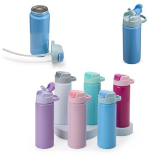 Garrafa Squeeze de Alumínio 600ml com bico e canudo em Oferta na Shopee