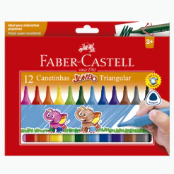 Canetinha 12C Jumbo Triangular Faber-Castell - 1 Estojo