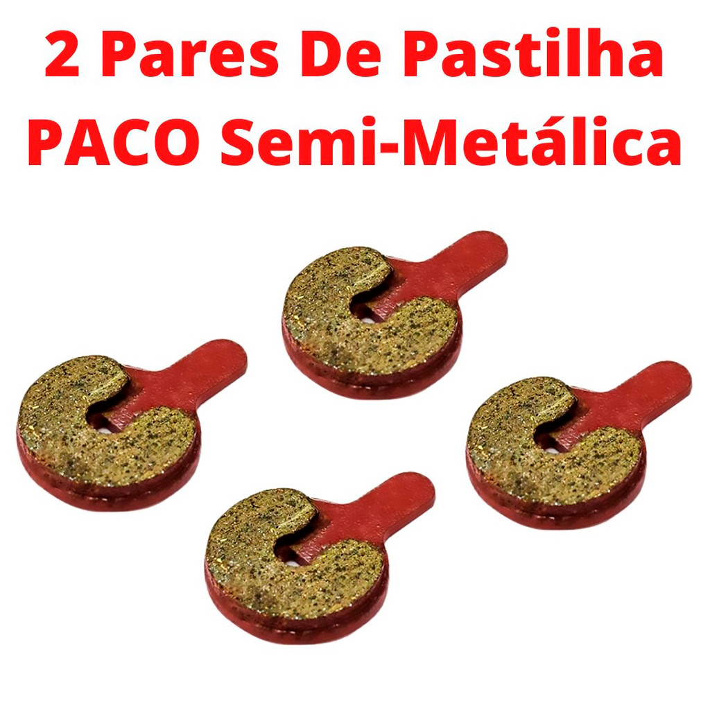 2 Pares de Pastilha Freio a Disco Mecânico Paco, Absolute, Gts, Tsw, Veloforce em Oferta na Shopee